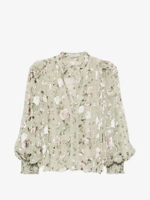 alice + olivia Arlette floral-print blouse