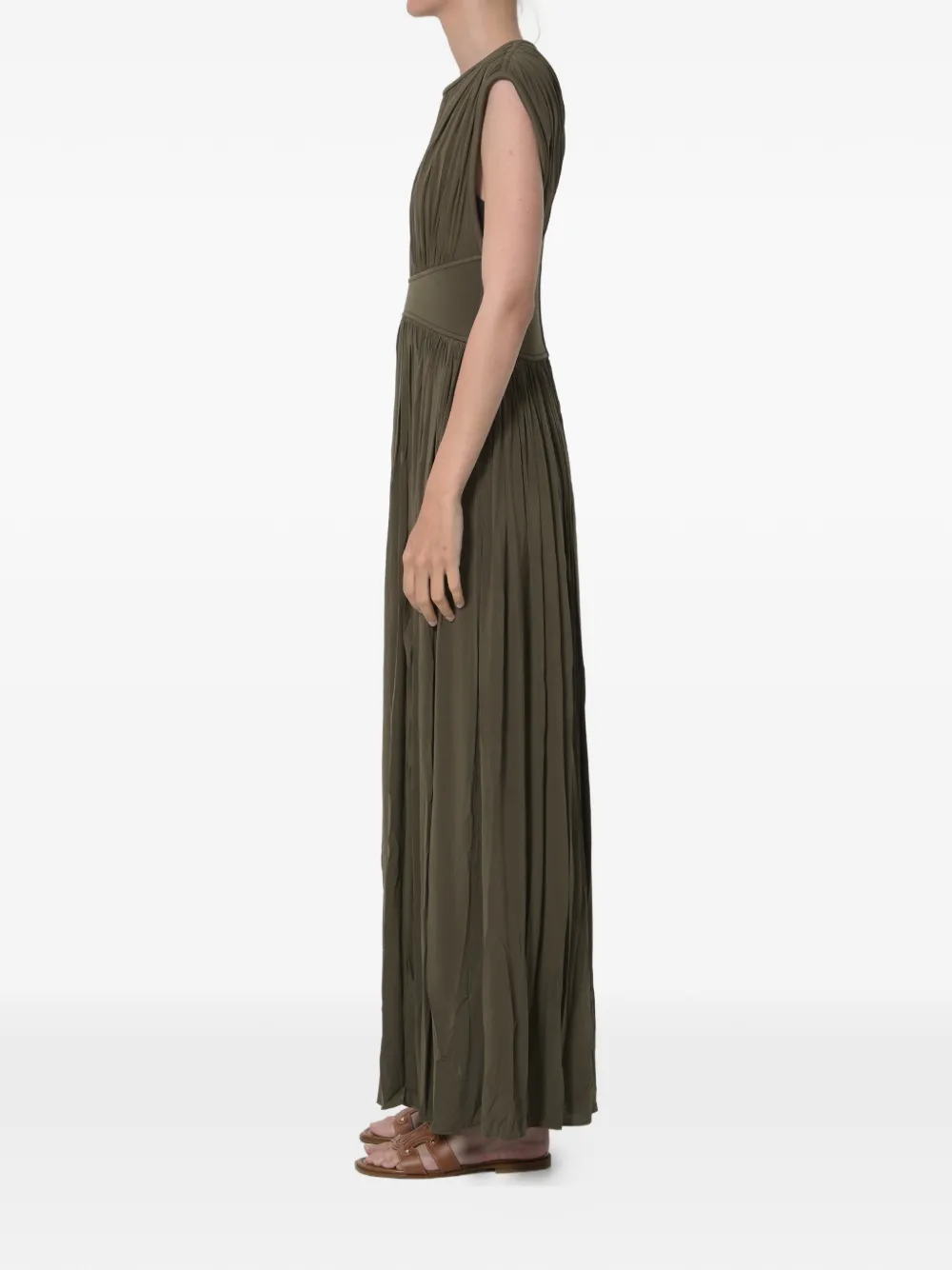 ZIMMERMANN Luna maxi-jurk met plooien Groen
