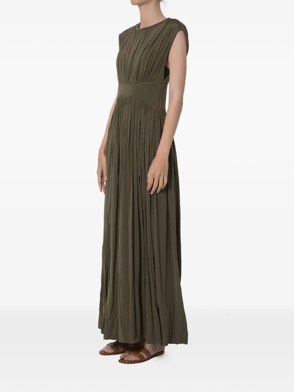 ZIMMERMANN Luna maxi-jurk met plooien Groen