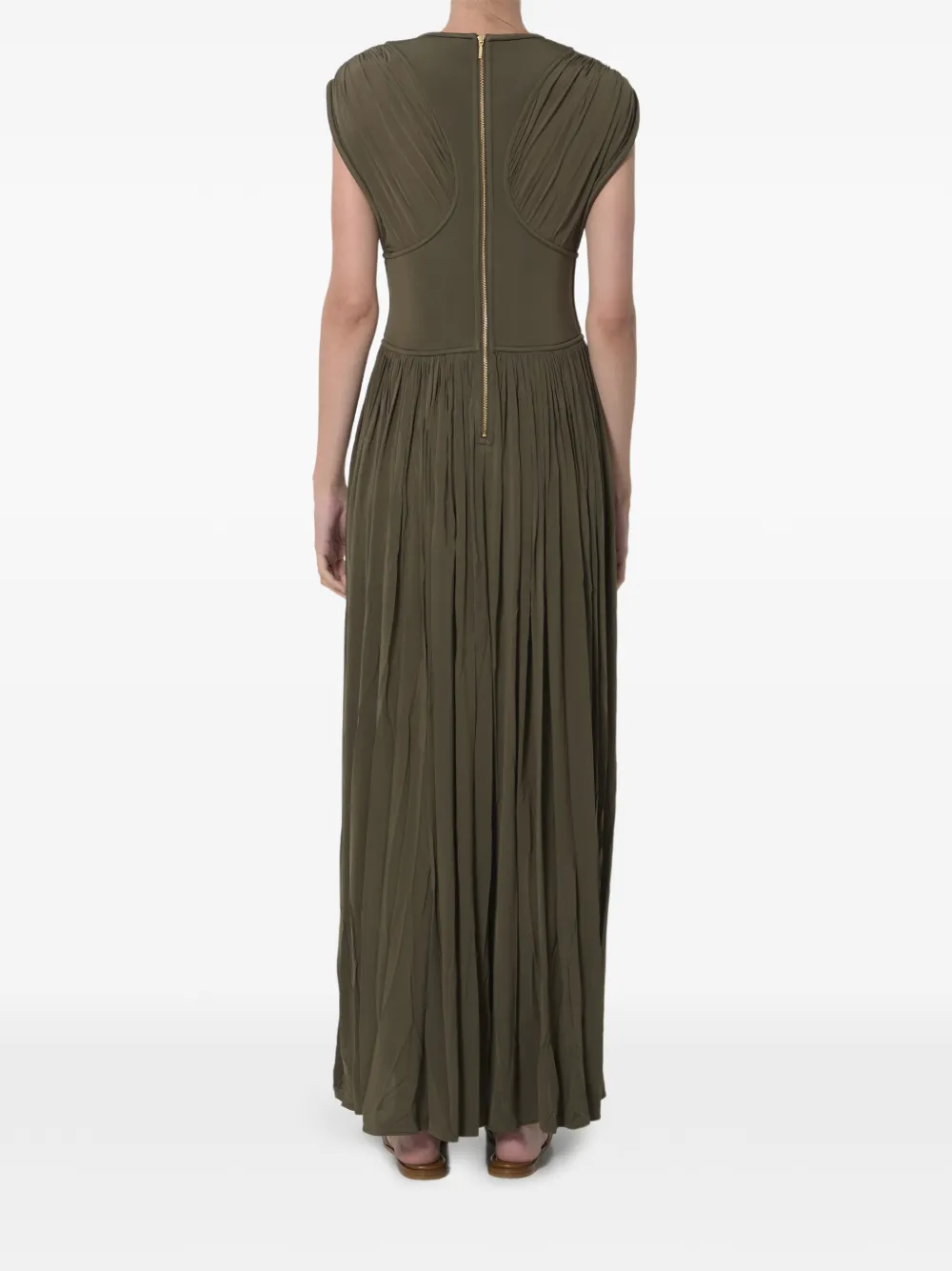 ZIMMERMANN Luna maxi-jurk met plooien Groen