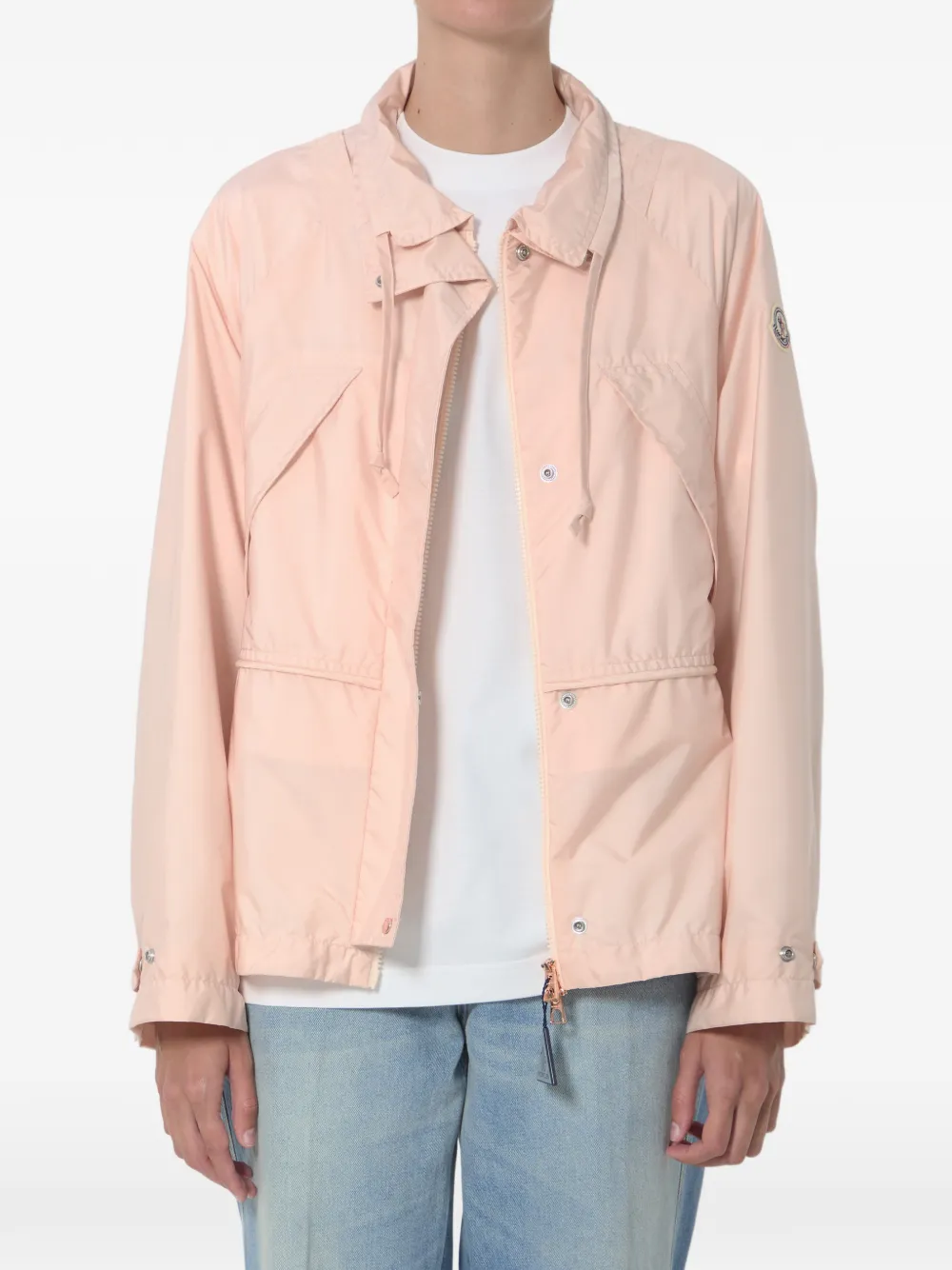 Moncler Reghena drawstring-waist Oversized Jacket | Pink | FARFETCH