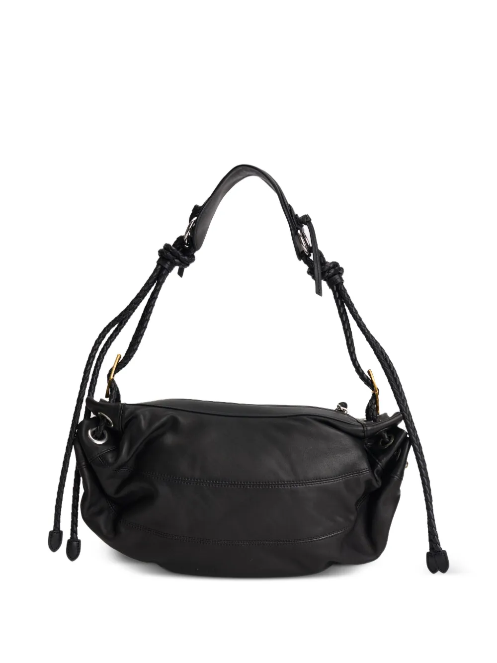 ISABEL MARANT medium Maia braided-strap knotted leather shoulder bag - Nero