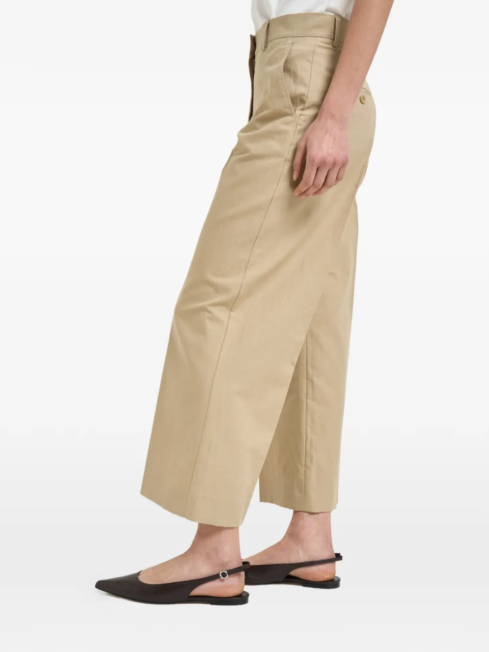 Weekend Max Mara pressed-crease cropped trousers - Nude