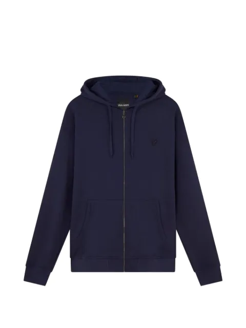 Lyle & Scott embroidered-logo zip-up hoodie