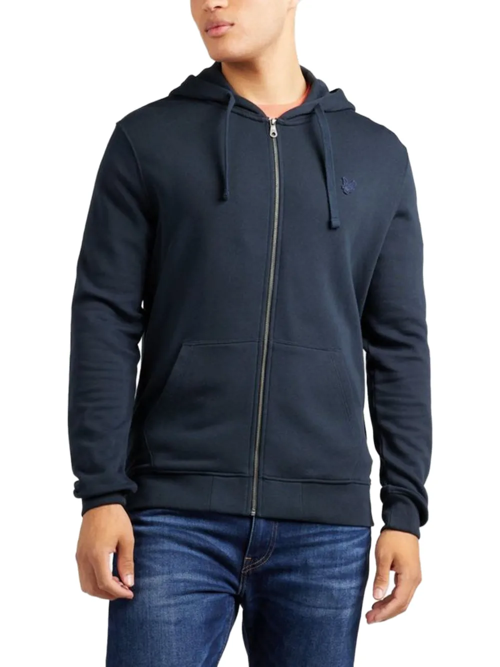 Lyle & Scott Hoodie met geborduurd logo Blauw