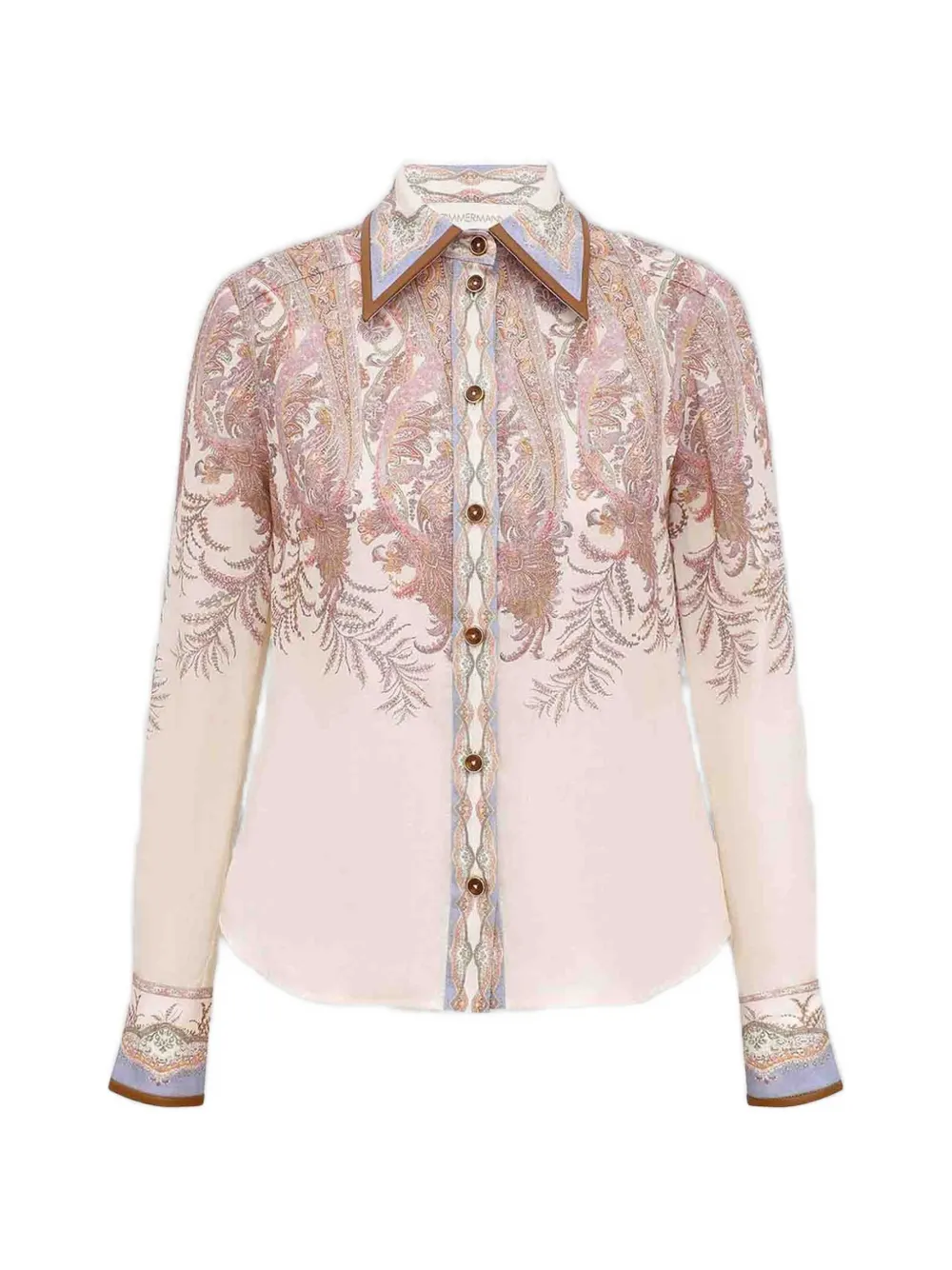 ZIMMERMANN Alchemy paisley-print ramie shirt - Neutrals