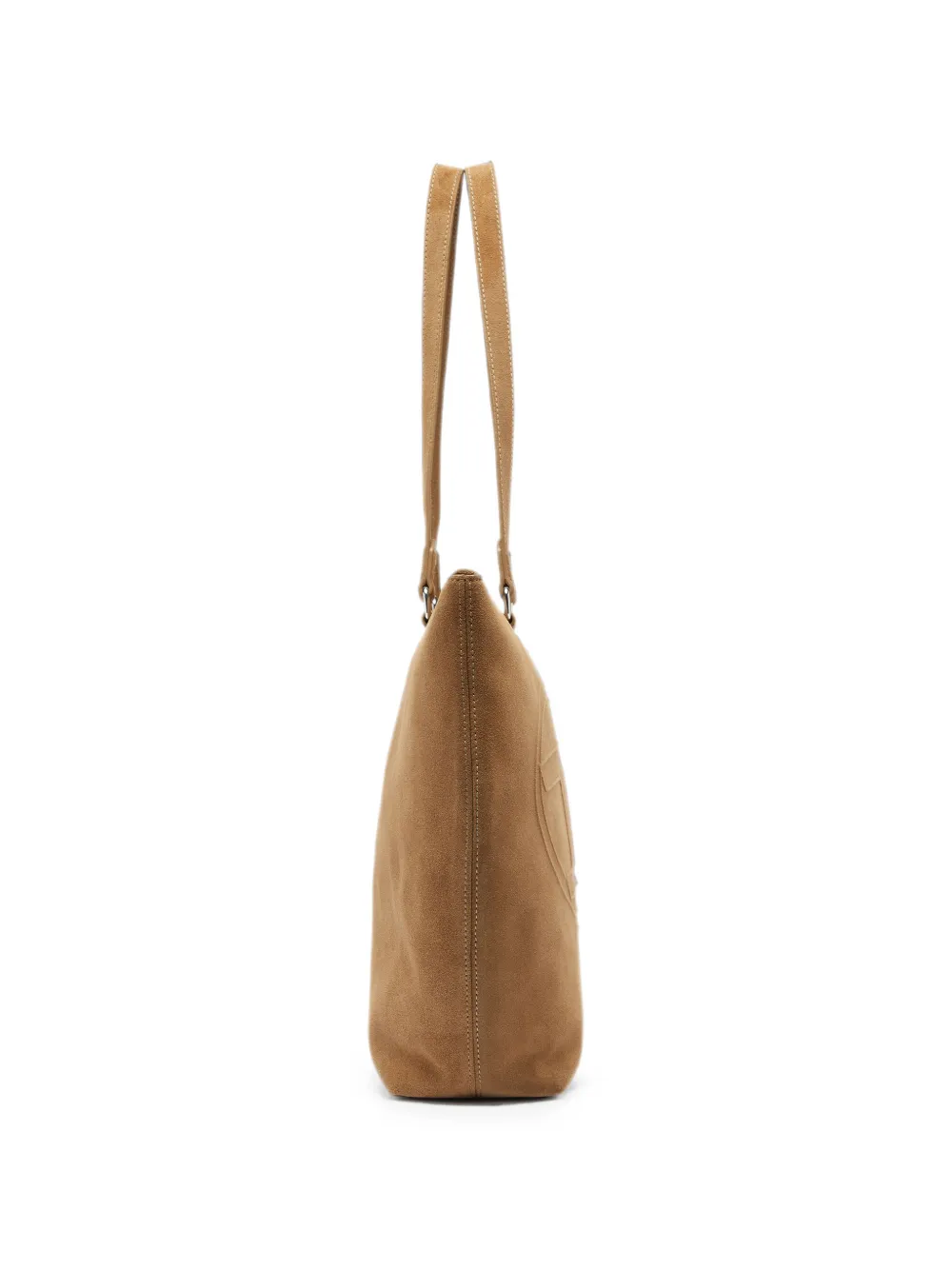 Diesel 1DR Dome suède shopper met Oval D-logo Beige