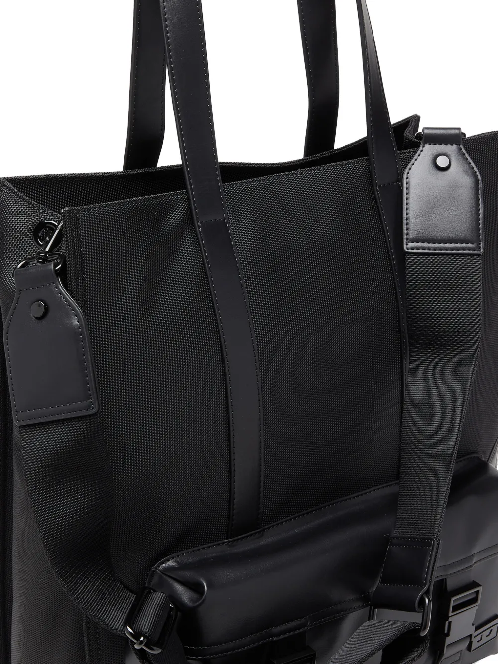 Diesel Shopper met meerdere vakken Zwart