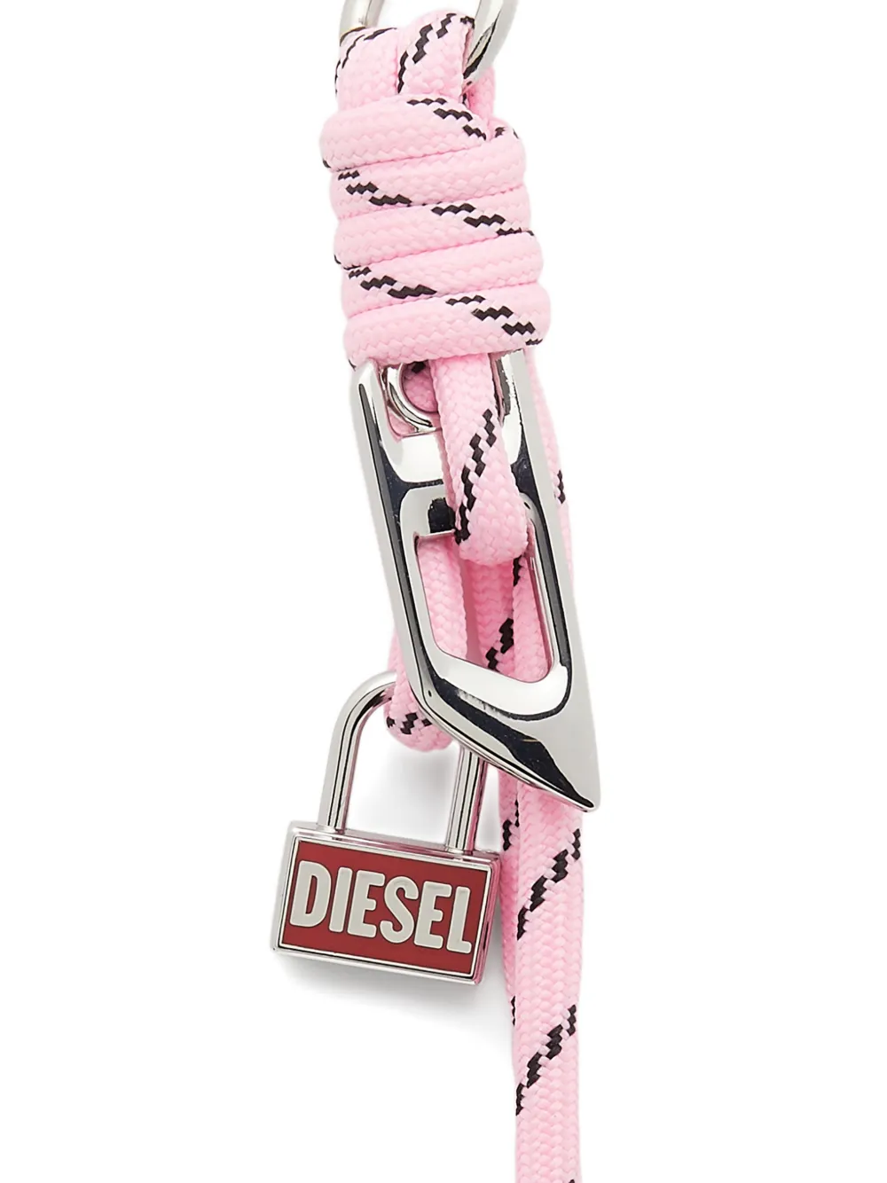 Diesel Sleutelhanger met logoplakkaat Roze