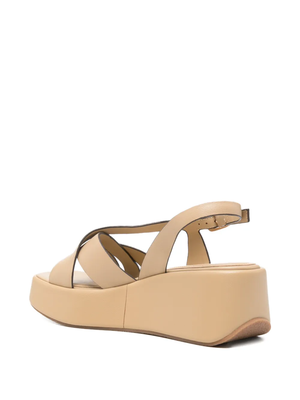 Bruno Premi cross-strap platform sandals Beige