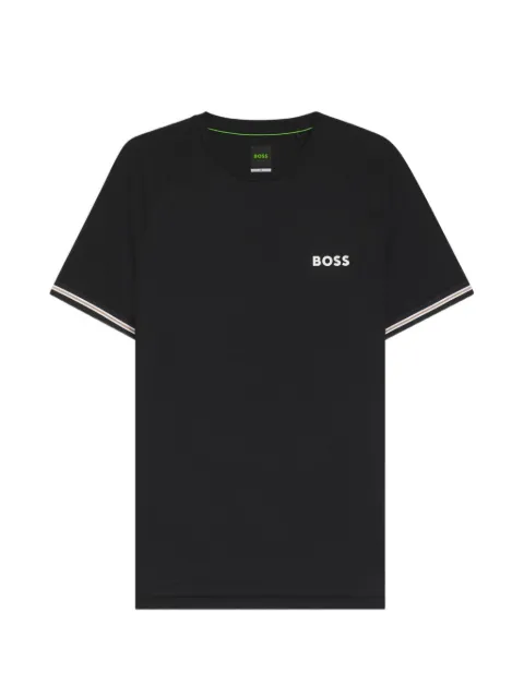 BOSS Active slim-fit T-shirt with tennis-ball embossing
