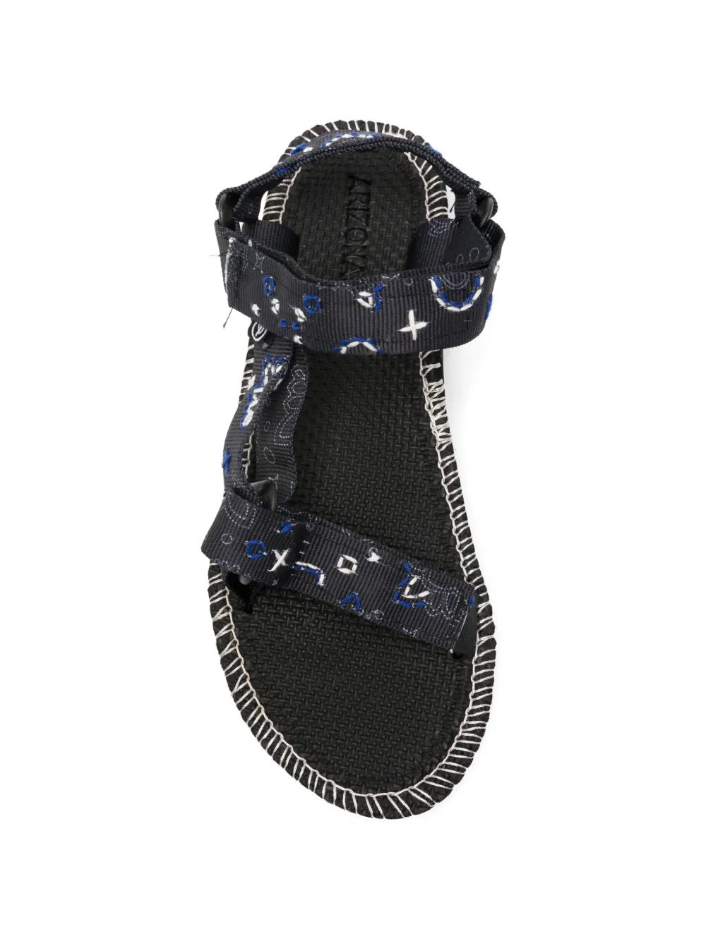 Arizona Love Trekky embroidered blanket-stitched sandals Blauw
