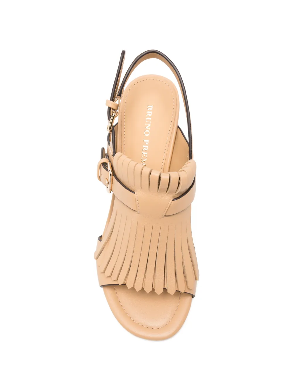 Bruno Premi fringed buckle-fastening sandals Beige
