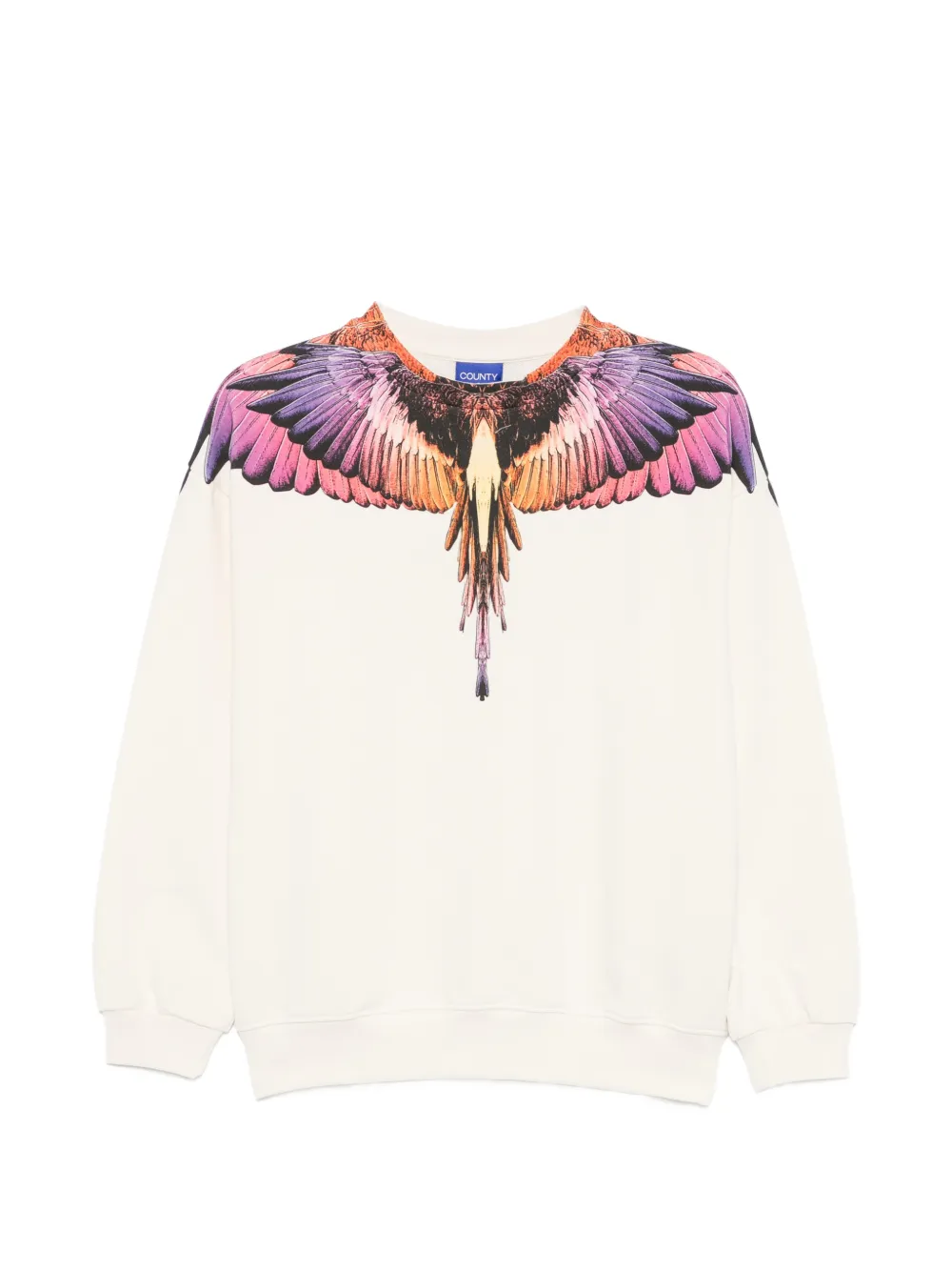 COUNTY OF MILAN KIDS Wings-print sweater - Neutrals