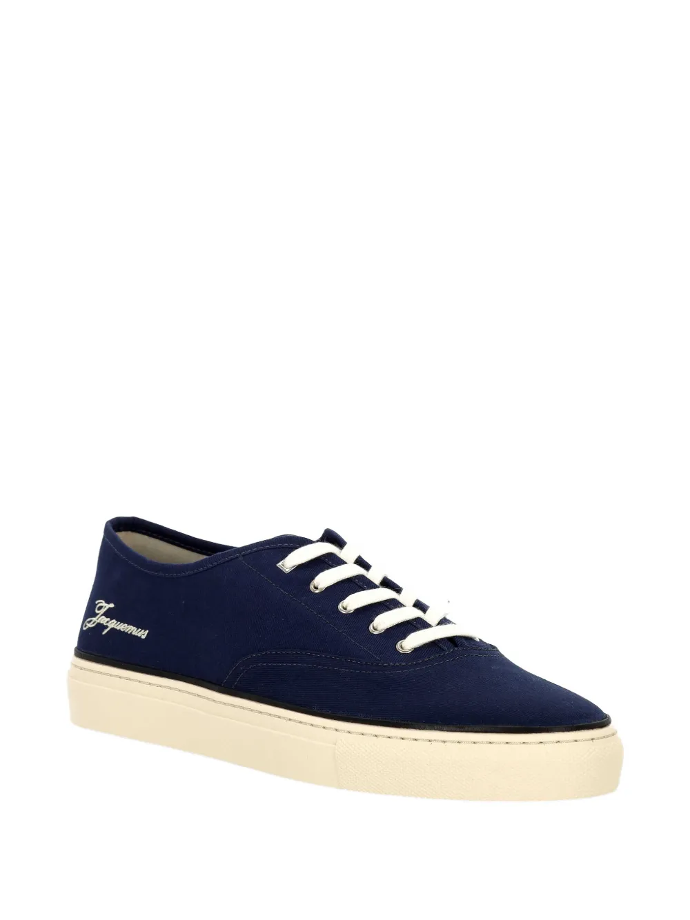 Jacquemus The Féfé logo-embroidered lace-up sneakers Blauw