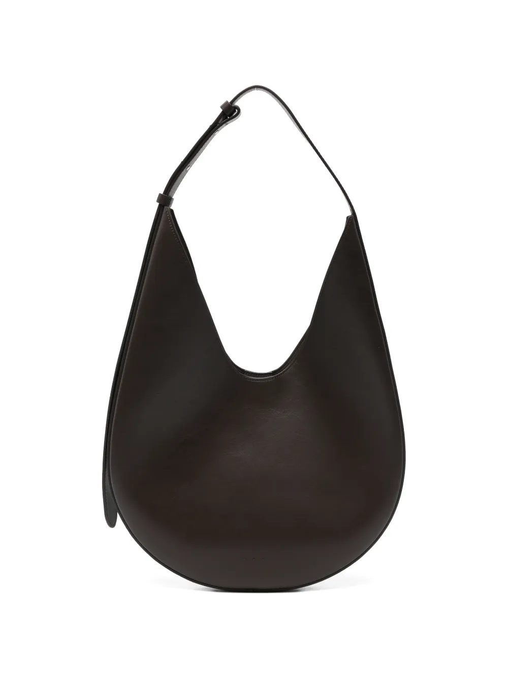 Aesther Ekme curved leather shoulder bag - Marrone