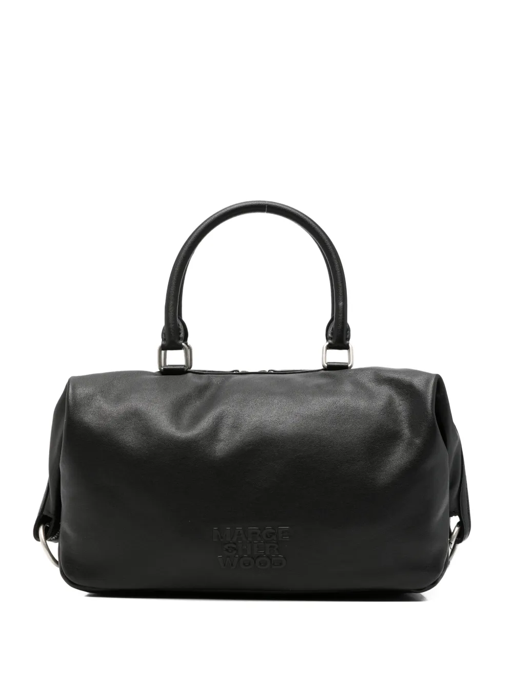 Marge Sherwood logo-embossed leather tote bag - Nero