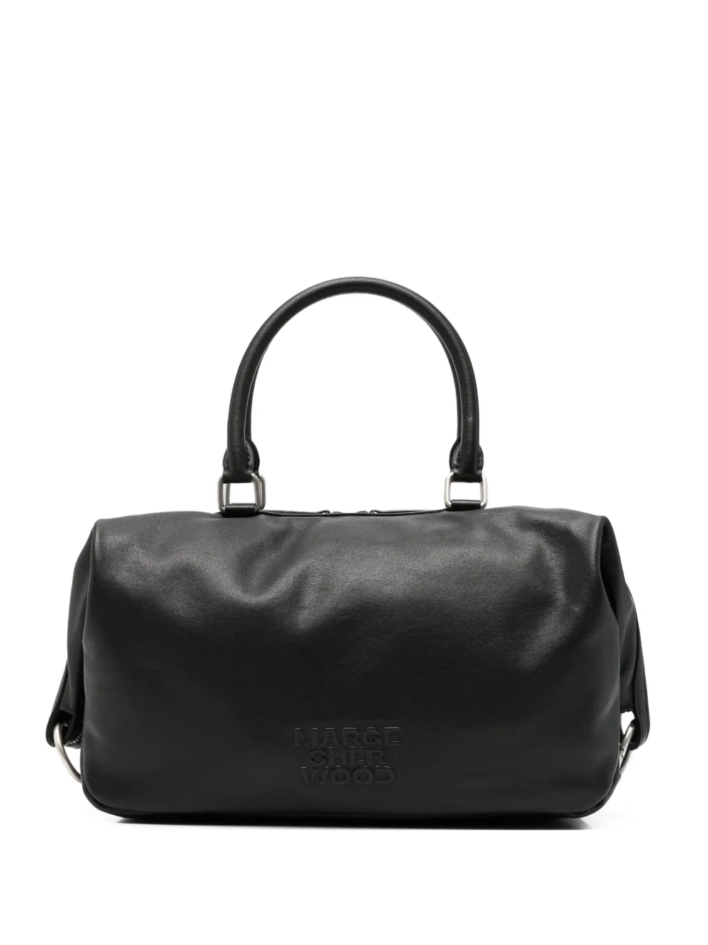 Marge Sherwood logo-embossed leather tote bag - Nero