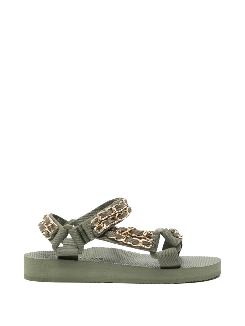 Arizona Love Trekky chain-embellished touch-strap sandals - Verde