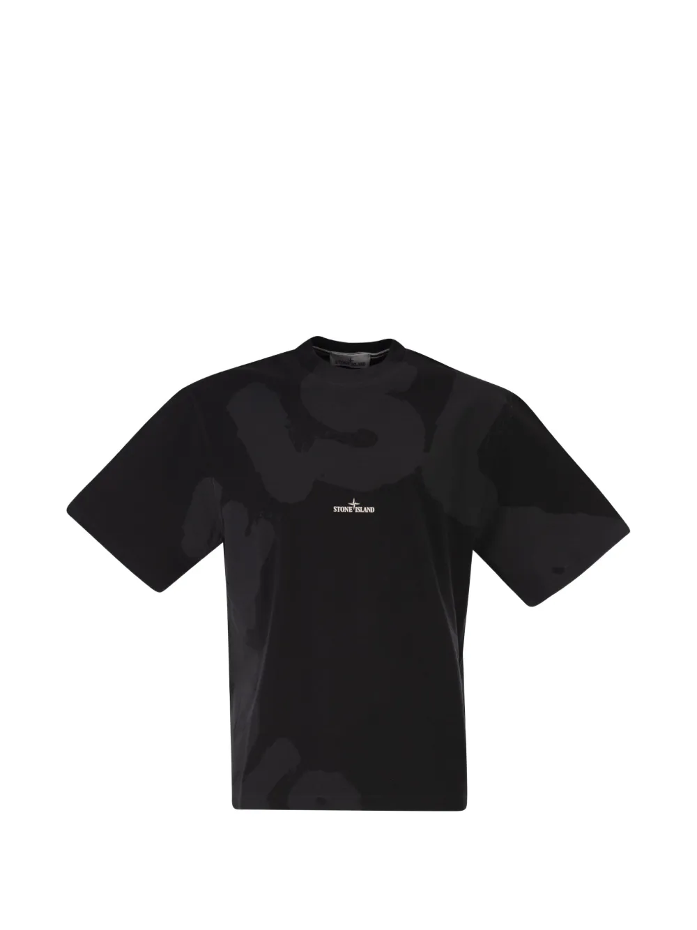 Stone Island Compass-logo camouflage-print T-shirt - Nero