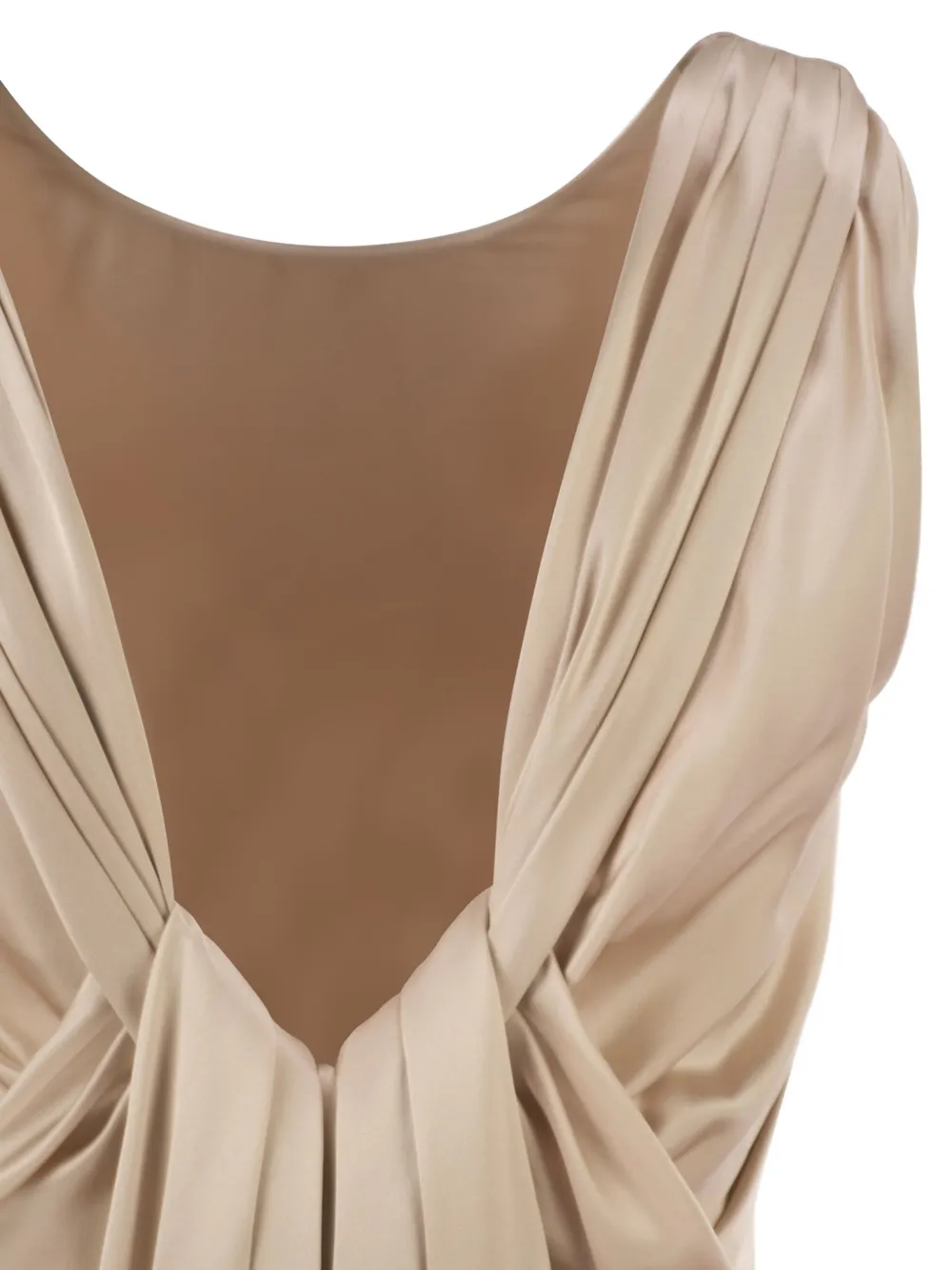Max Mara Jurk met gedrapeerde rug Beige