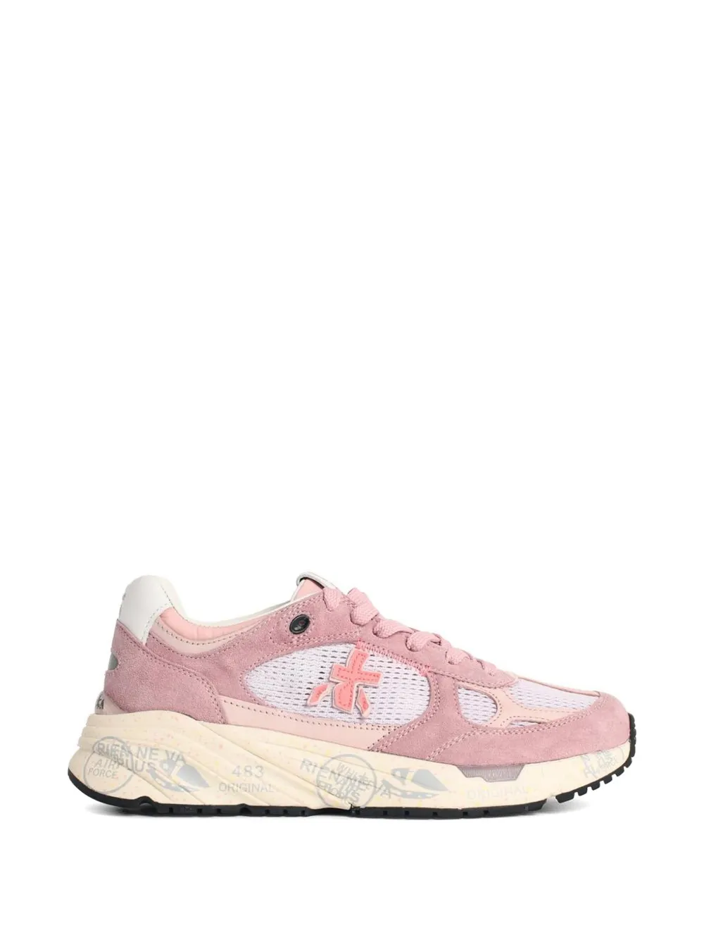 Premiata Mased mesh-panel sneakers Roze