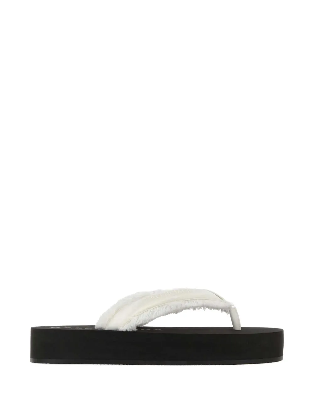 Balenciaga Jet Leg frayed slippers Wit