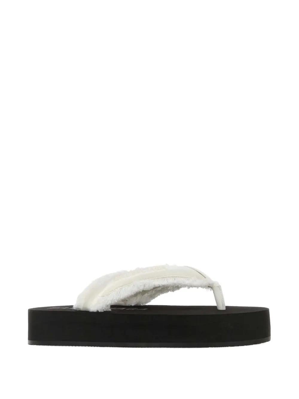 Balenciaga Jet Leg frayed slippers - Bianco