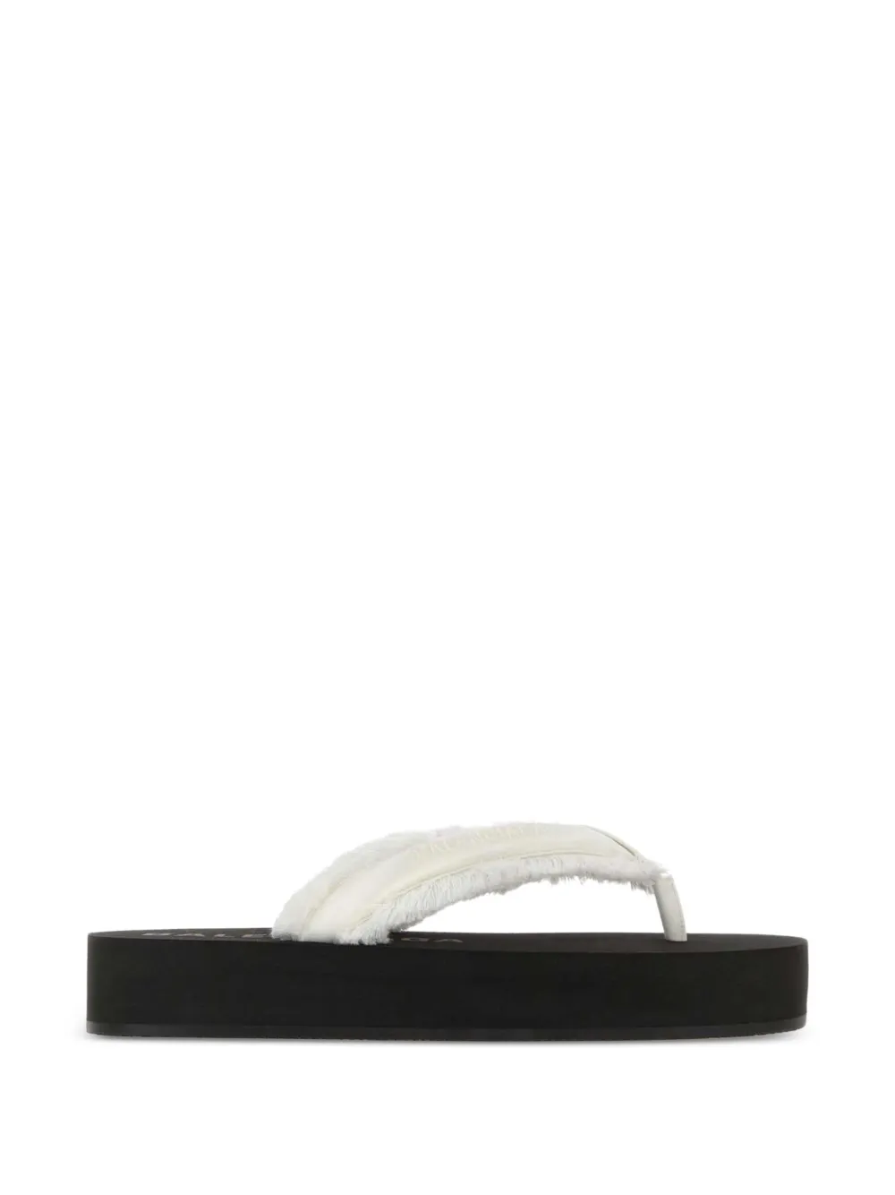 Balenciaga Jet Leg frayed slippers - Bianco