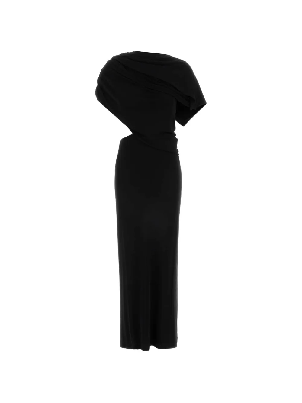 Alberta Ferretti draped cut-out detail maxi dress - Nero