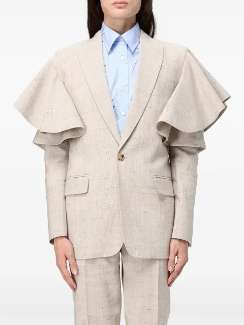 Moschino ruffled-sleeve blazer