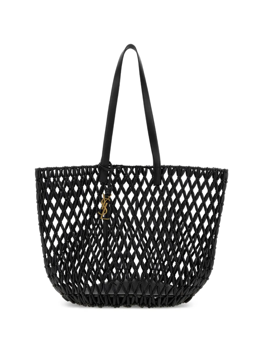 Saint Laurent Cassandre beaded tote bag - Schwarz