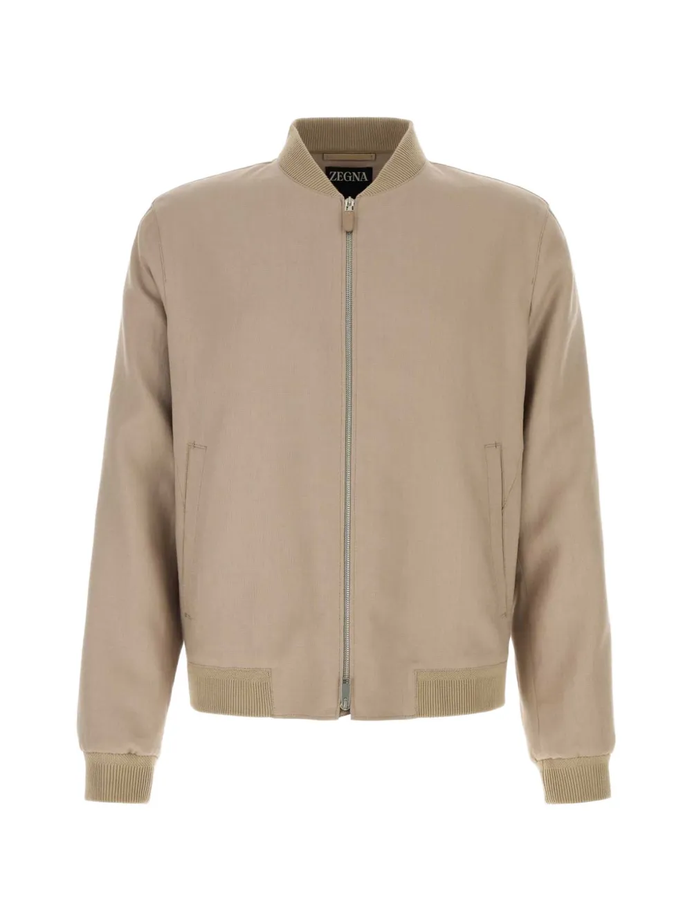 Zegna linen bomber jacket - Nude