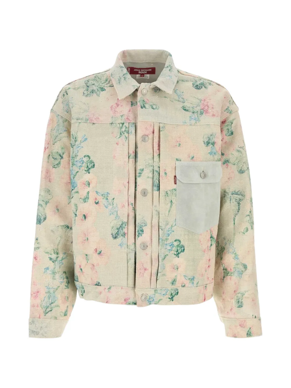 Junya Watanabe MAN floral-print embroidered jacket - Toni neutri