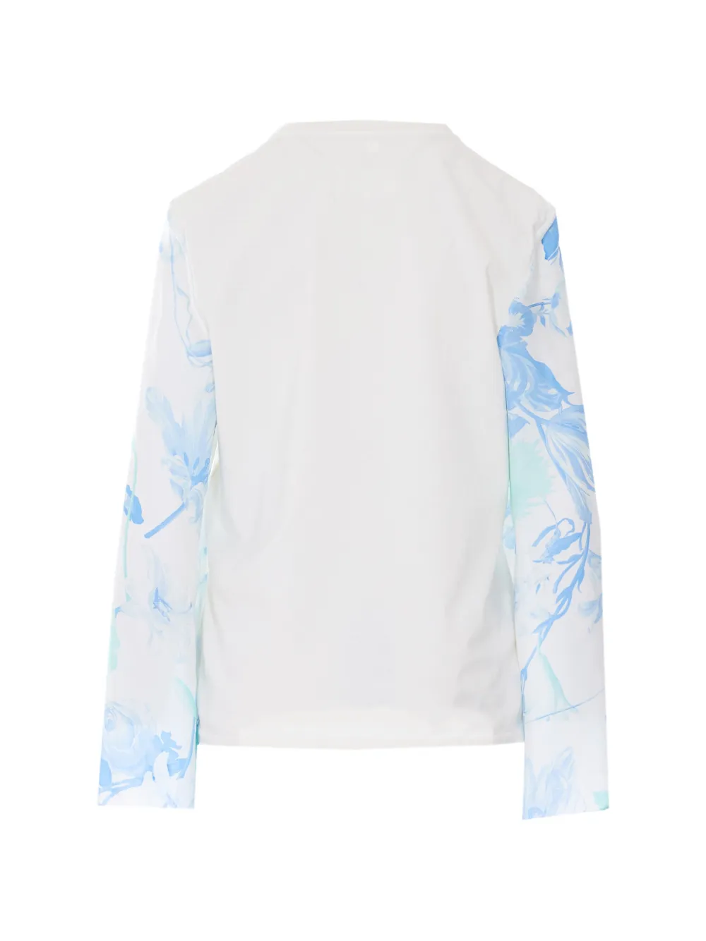 Maison Margiela T-shirt met bloemenprint en V-hals Wit