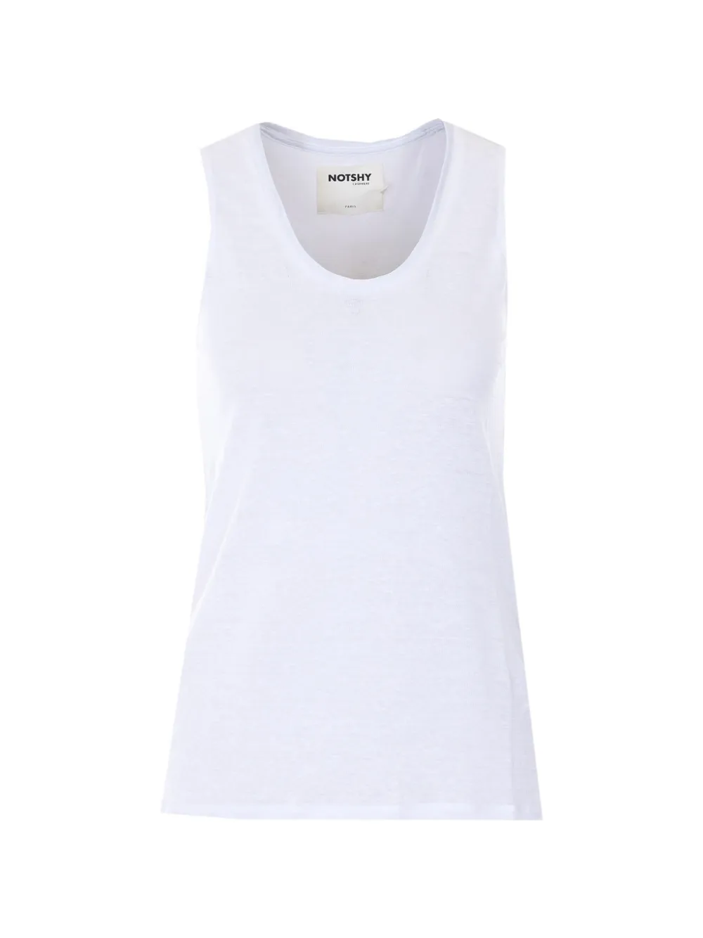 Not Shy sleeveless crew-neck top - Weiß