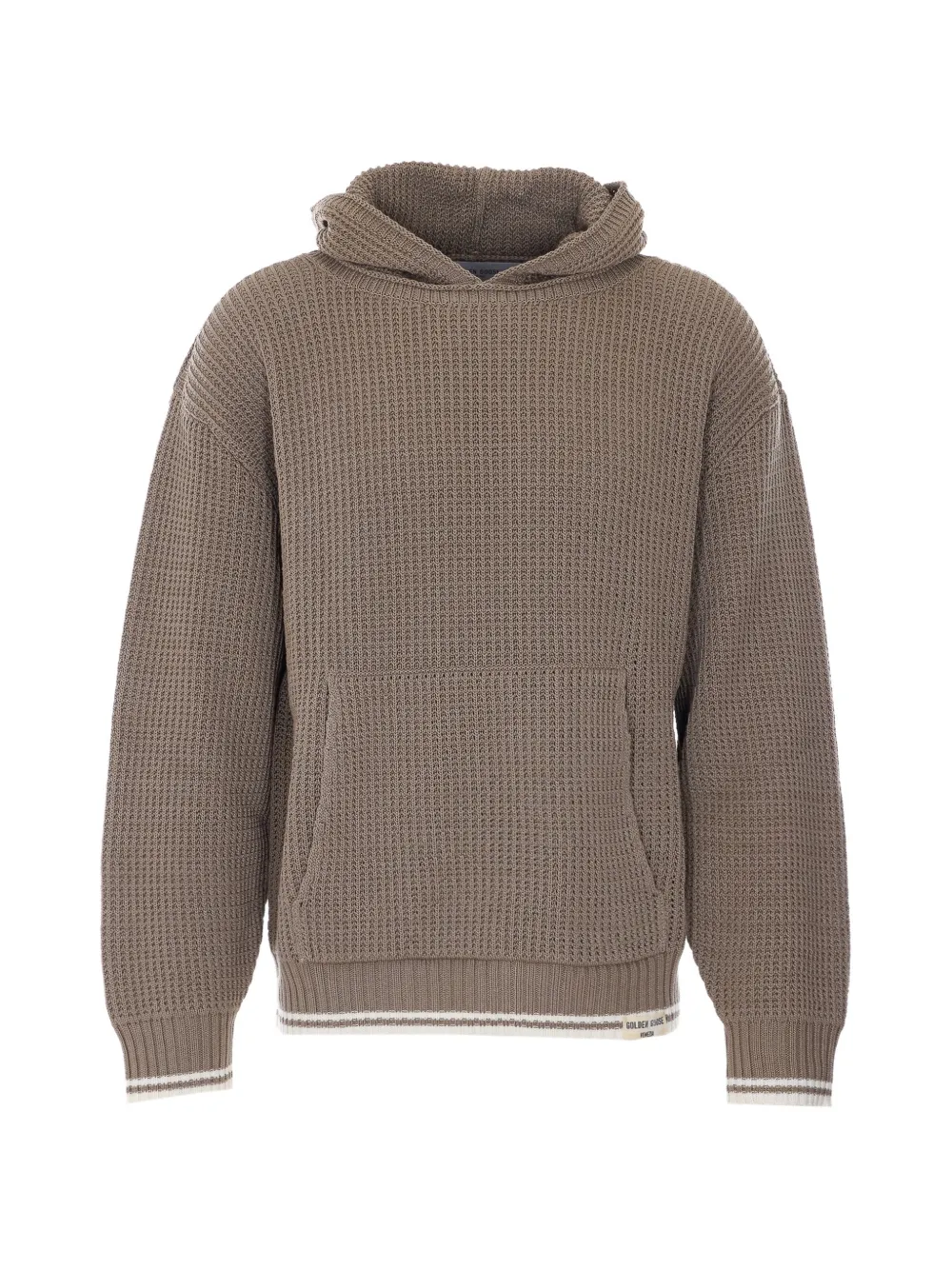 Golden Goose logo-patch hoodie - Braun