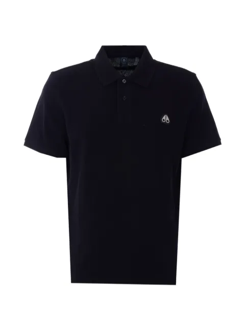 Moose Knuckles Everett logo-patch polo shirt