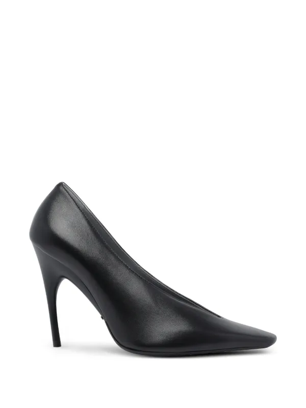 Balenciaga 105mm Duchesse Leather Pumps in Black