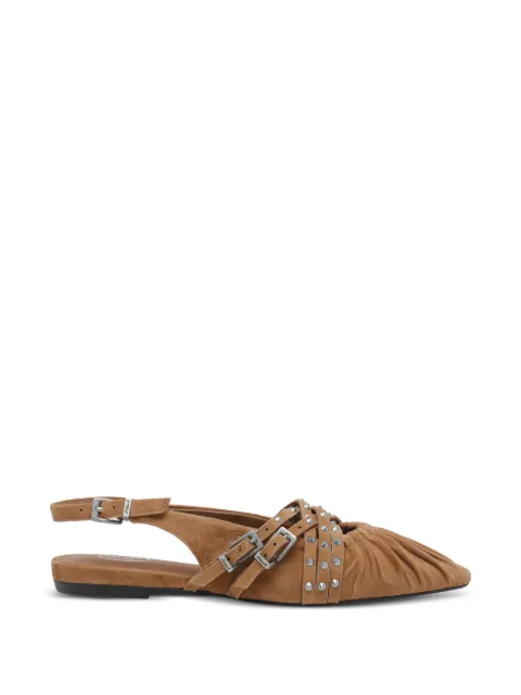 Ash Bianca stud-embellished buckle-detail mules