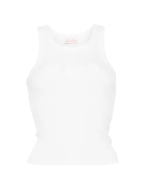 MC2 Saint Barth logo-patch ribbed tank top