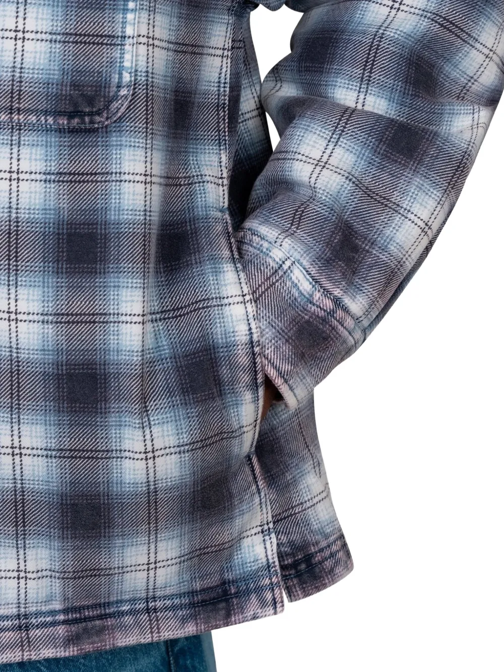 Stüssy Geruit jack met rits Blauw