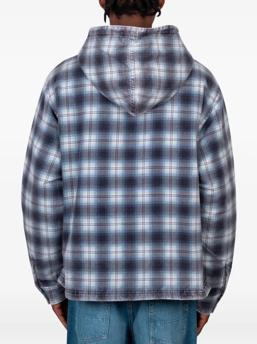 Stüssy Geruit jack met rits Blauw