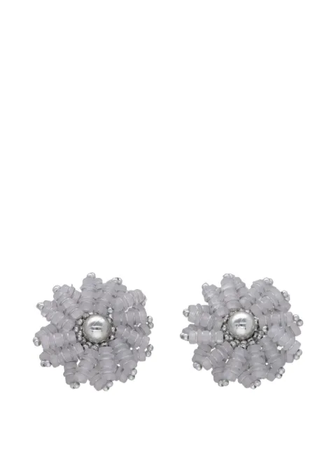 Vintage boucles d'oreilles à motif de fleur ornées de perles