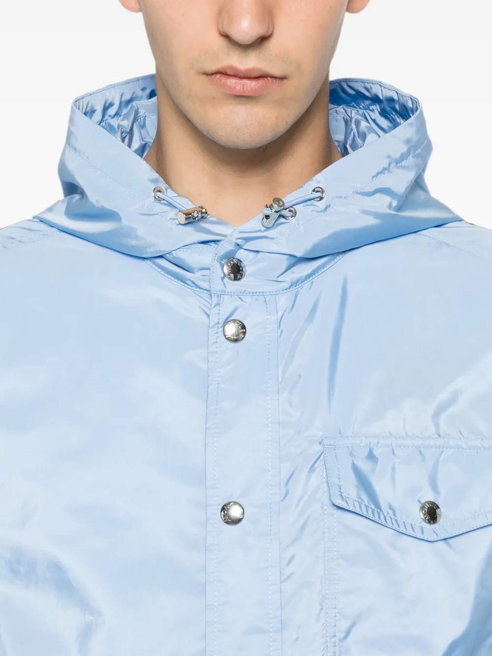 Moncler Duvainne jack met capuchon Blauw