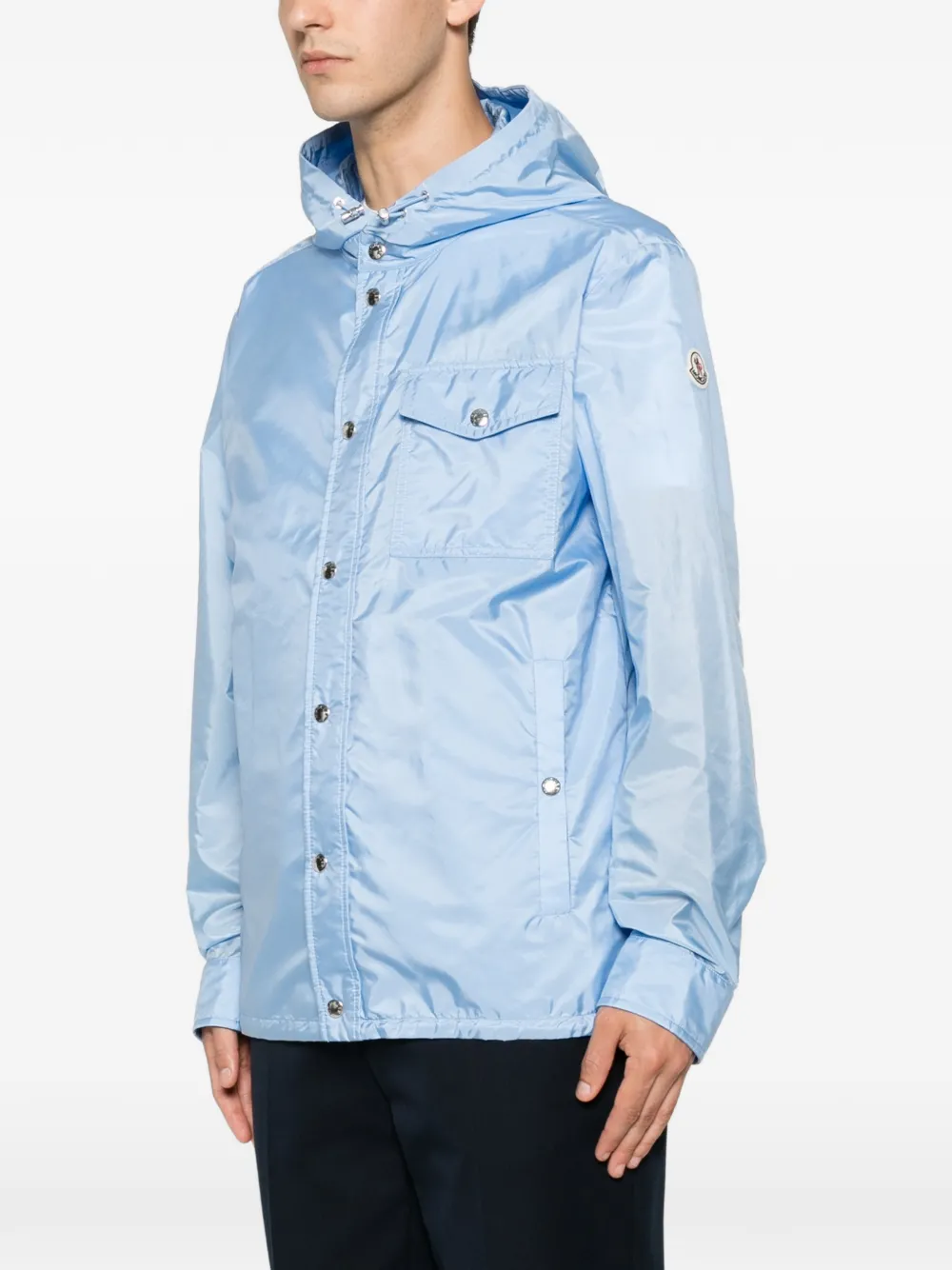 Moncler Duvainne jack met capuchon Blauw