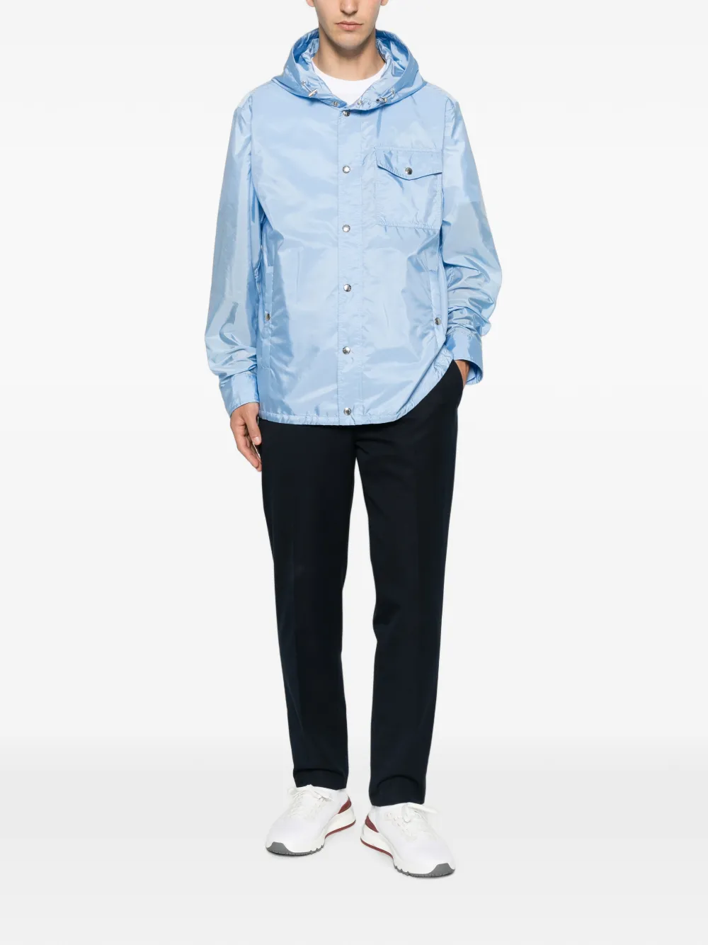 Moncler Duvainne jack met capuchon Blauw