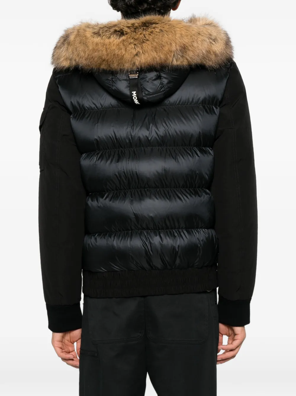 Moncler Drelisca fur-trimmed quilted jacket Zwart