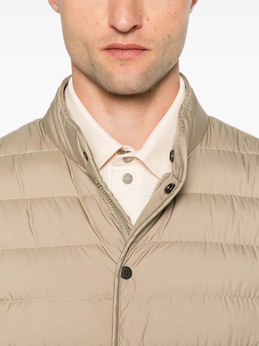 Moncler Kort donsjack Beige