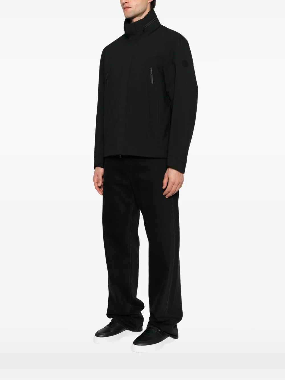 Moncler Gewatteerd jack met logopatch Zwart